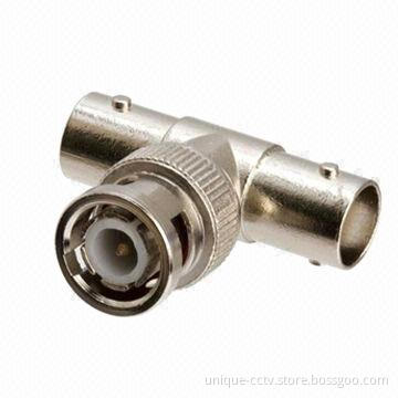 BNC T Connector for CCTV Coaxial Connector Adapter